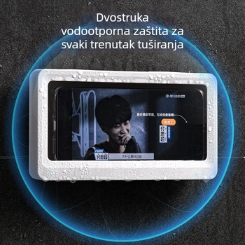 Vodootporna fut telefonu s dodirnim zaslonom za kupaonicu, zidni držač bez bušenja i udoban stalak za gledanje videa