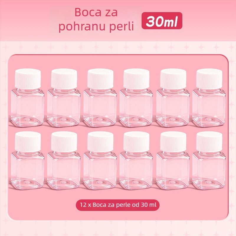 Set dopuna perli za mozaik, 120 boja, 2.6 mm male perle, s vrećicom za pohranu i bočicom za pohranu