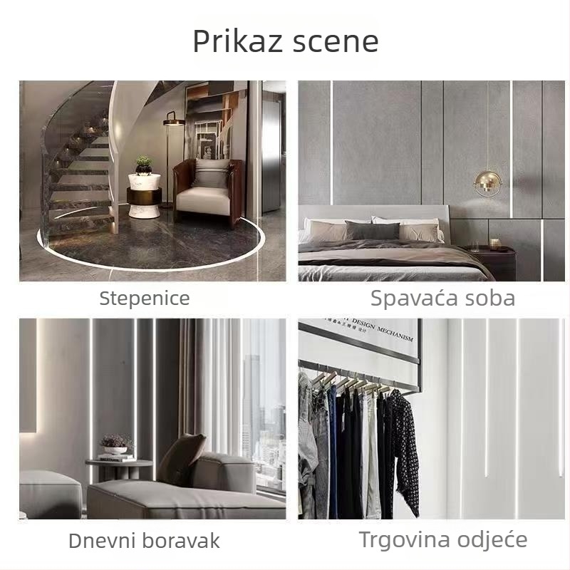Integrirana LED fleksibilna silikon LED traka, vodootporna za vanjsku upotrebu, s prolazom kabela kroz mekani cijev, linijskog tipa