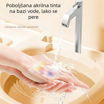 Kutija akrilnih markerima s mekanim vrhom – umjetnički set za učenike i djecu, neprozirlne boje, slagive boje