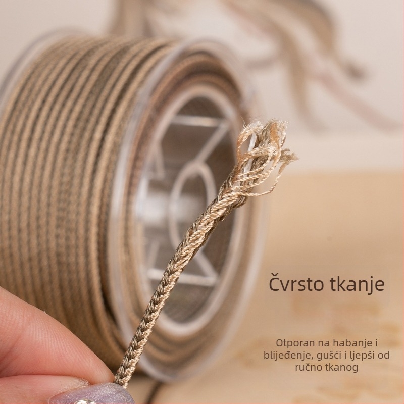 Dvobojni Ruyi konopac, 2 mm, ručno pleteni konopac za narukvice i ogrlice, DIY materijal