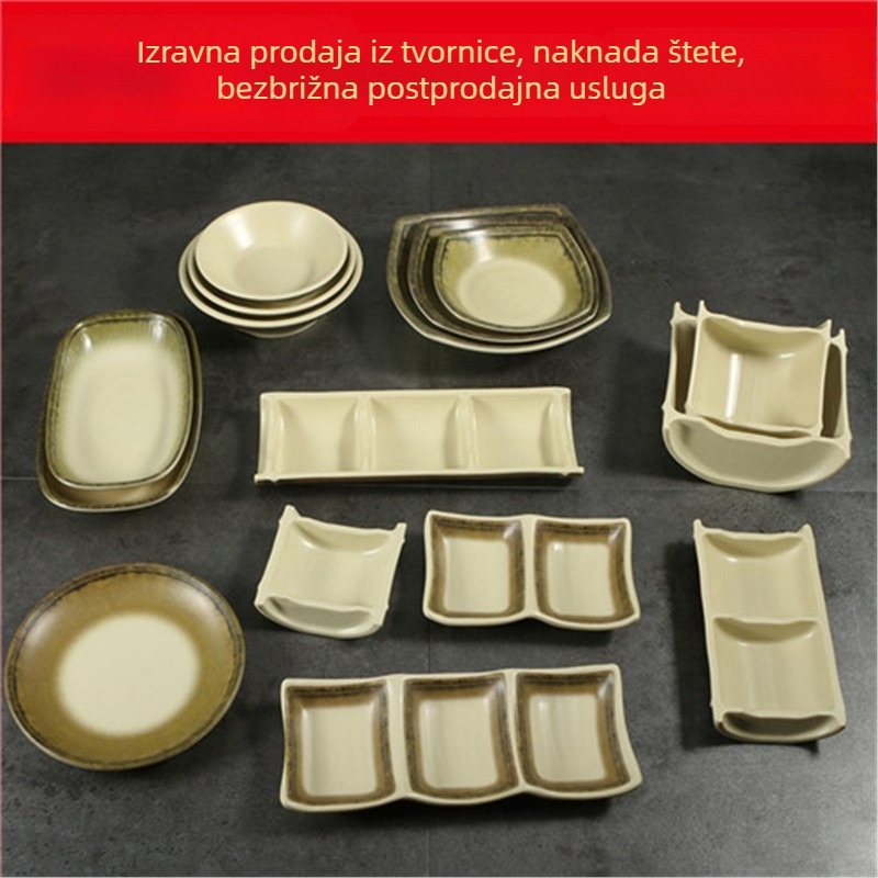 Kaiboya melamin poslužne ploče za užinu, za komercijalnu upotrebu u barovima, kreativne priloge za hot pot i hladna jela