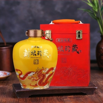 Jingdezhen keramički spremnik za vino s motivom zmaja, prazan, kapacitet 3/5/10 jin