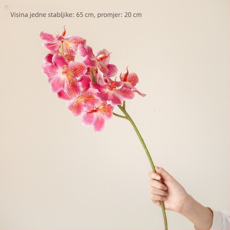 Umjetni buket s 9 glavica Phalaenopsis orhideje, realističan dodir, dekorativno cvijeće za stol i vjenčanje