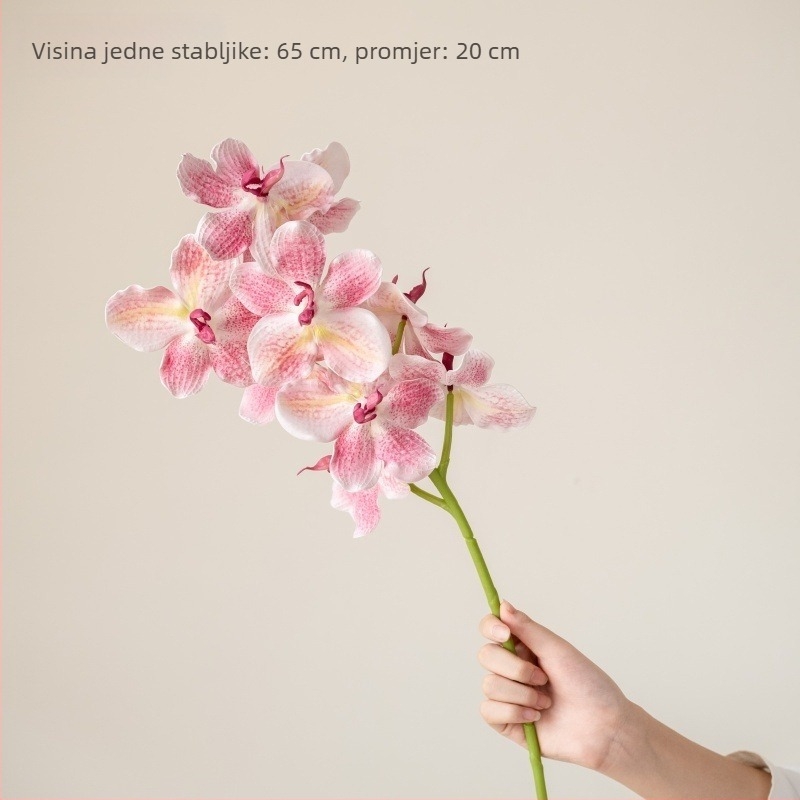 Umjetni buket s 9 glavica Phalaenopsis orhideje, realističan dodir, dekorativno cvijeće za stol i vjenčanje