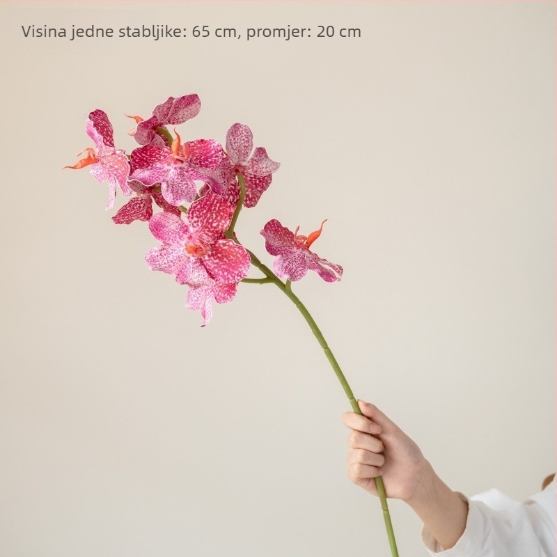 Umjetni buket s 9 glavica Phalaenopsis orhideje, realističan dodir, dekorativno cvijeće za stol i vjenčanje