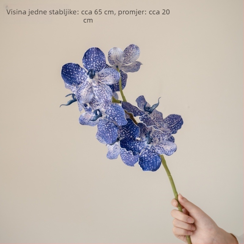 Umjetni buket s 9 glavica Phalaenopsis orhideje, realističan dodir, dekorativno cvijeće za stol i vjenčanje