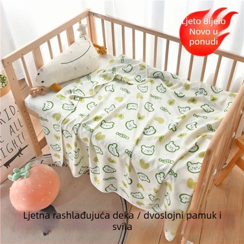 Dječji ljetni pokrivač od pamuk-saten, lagani dječji quilt