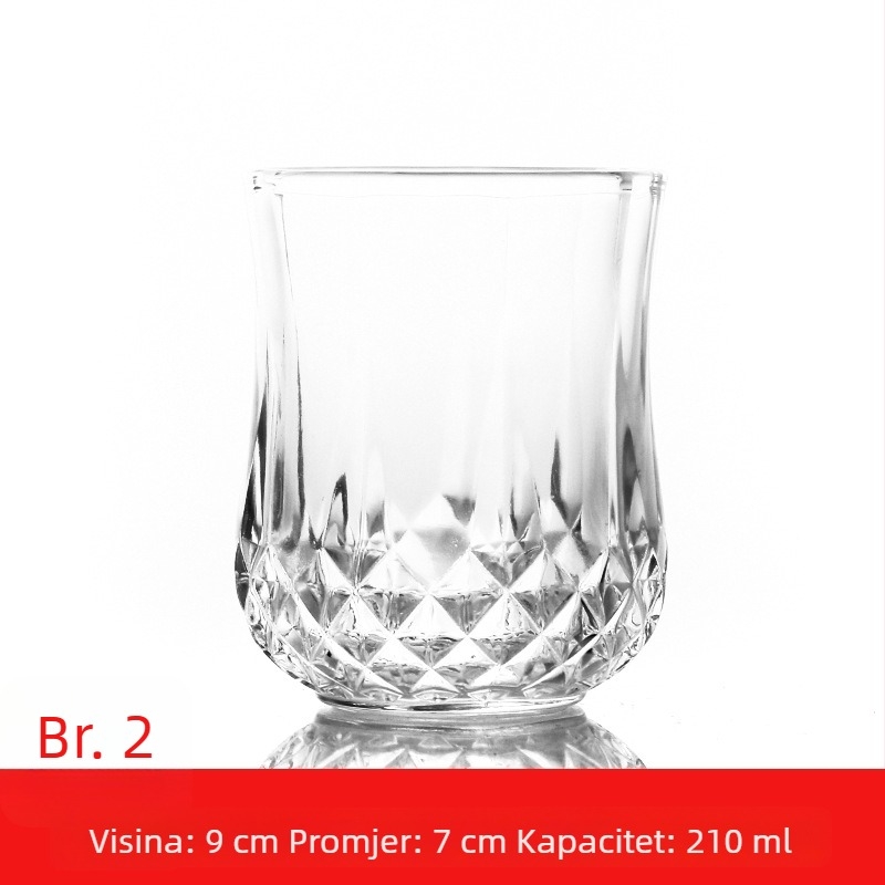 Set staklenih čaša u europskom stilu: čaše za vino, whisky i pivo