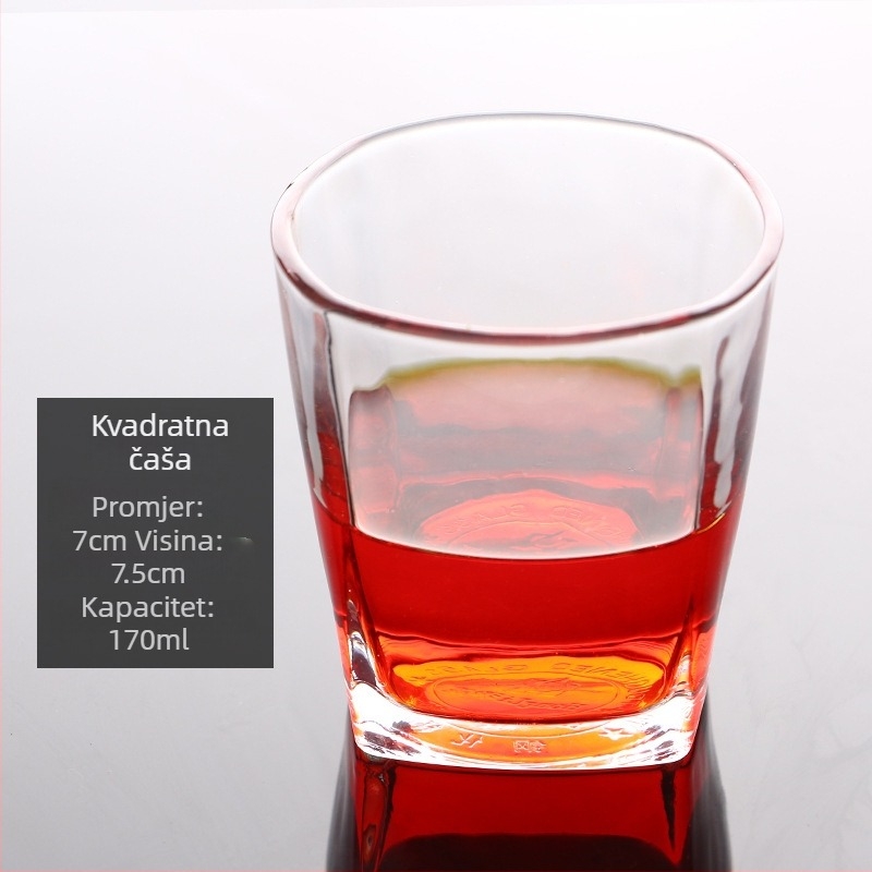 Set staklenih čaša u europskom stilu: čaše za vino, whisky i pivo
