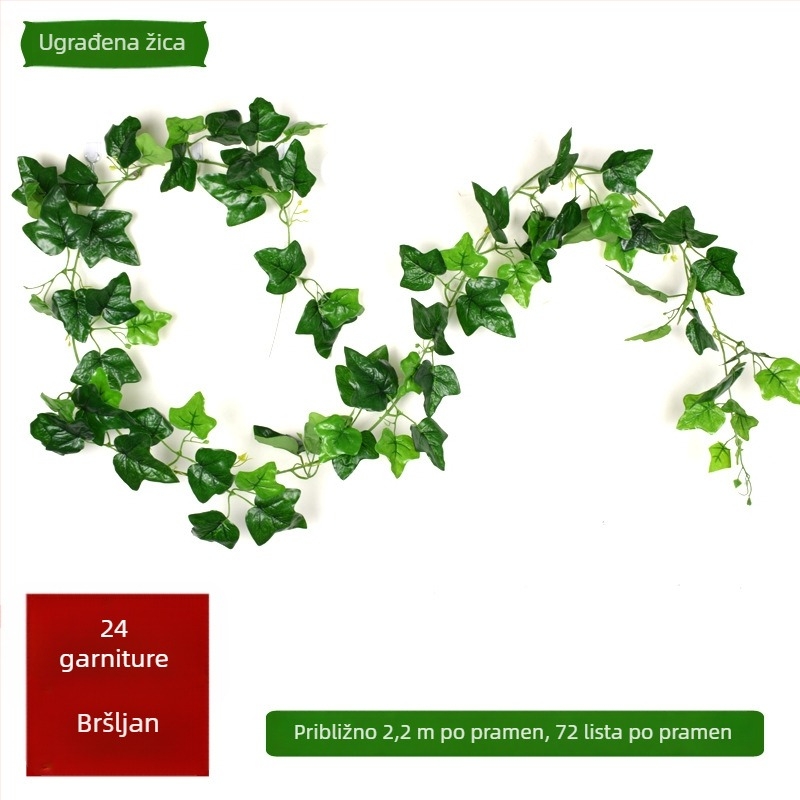 Umjetna zelena vinova loza s listovima za ukrašavanje stropa