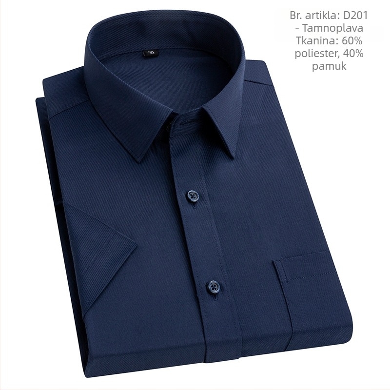 Nova muška košulja od jednobojnog twill materijala, poslovno-opuštajući stil, dugi rukav, jesen, opušten kroj