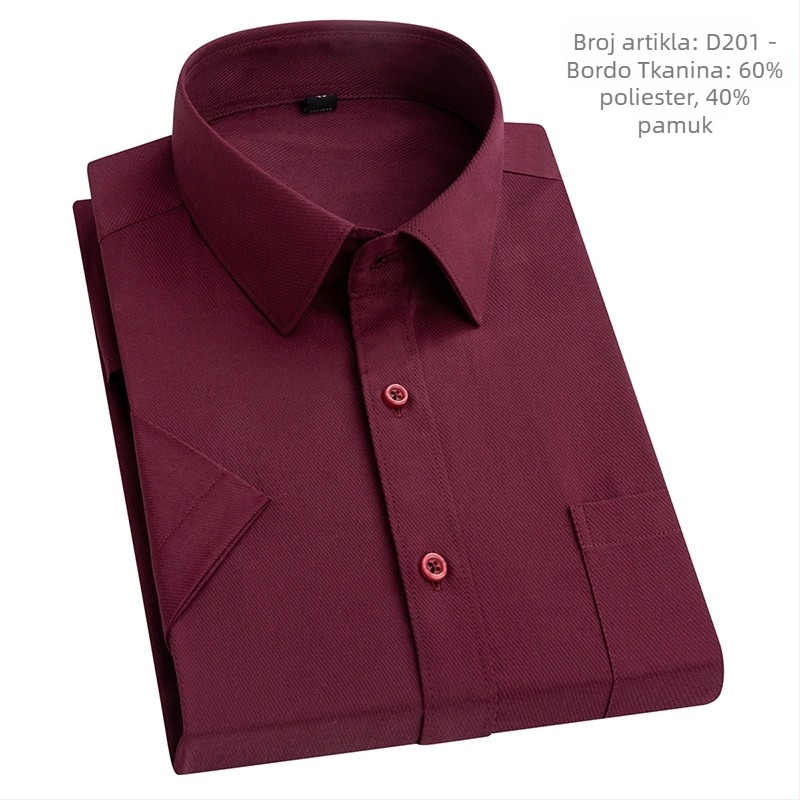 Nova muška košulja od jednobojnog twill materijala, poslovno-opuštajući stil, dugi rukav, jesen, opušten kroj