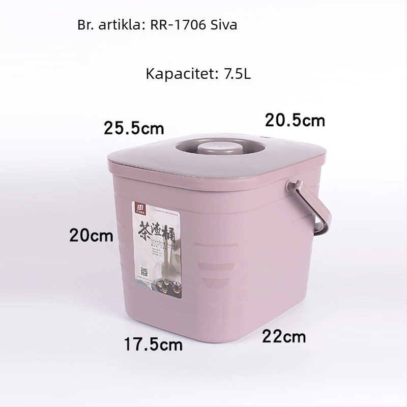 Plastična kanta za otpad čaja za Gongfu set – dodaci za ceremoniju čaja, mali kućni spremnik
