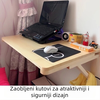 Drveni preklopni zidni stalak za kuhinju s policom i sklopivim stolom