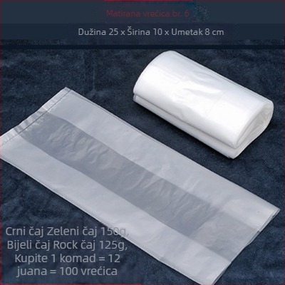 Prozirne unutarnje vrećice za kutije čaja