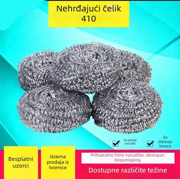 Šest komada nehrđajućih čeličnih žičanih kuglica za čišćenje posuđa