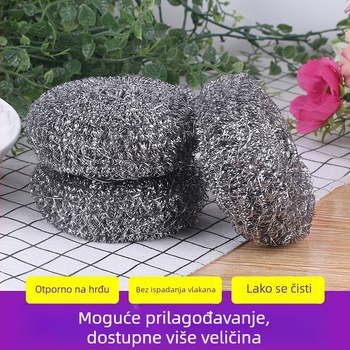 Šest komada nehrđajućih čeličnih žičanih kuglica za čišćenje posuđa