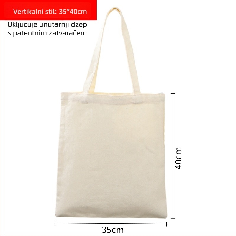 Platnena tote torba s logotipom, prilagodljiva