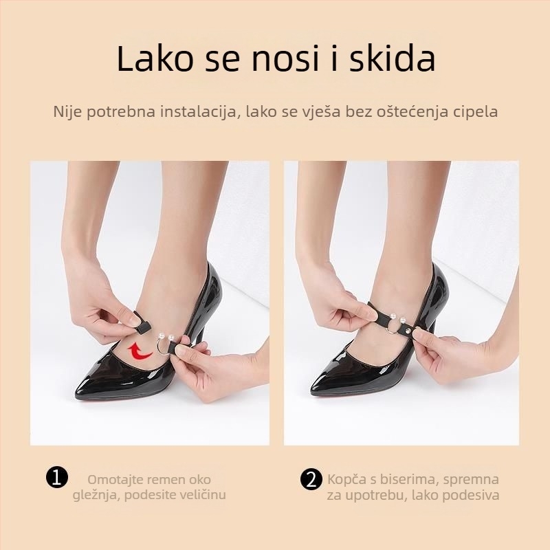 Nevidljive vezice za cipele na petu, elastični pojas i kopča za fiksiranje
