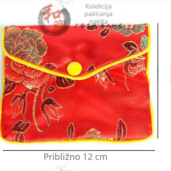 Brokatna torbica za nakit sa zatvaračem, futrola s kopčom za narukvice, torbica za ogrlicu i prstenje
