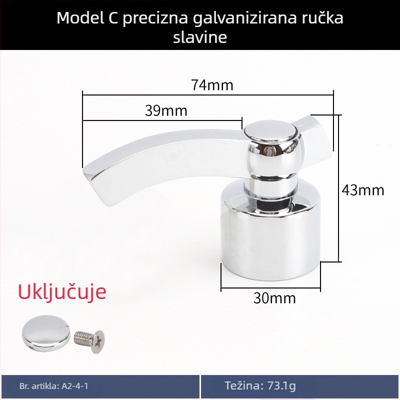 Ručka slavine s trokutnim ventilem, mali izlaz, hladna voda