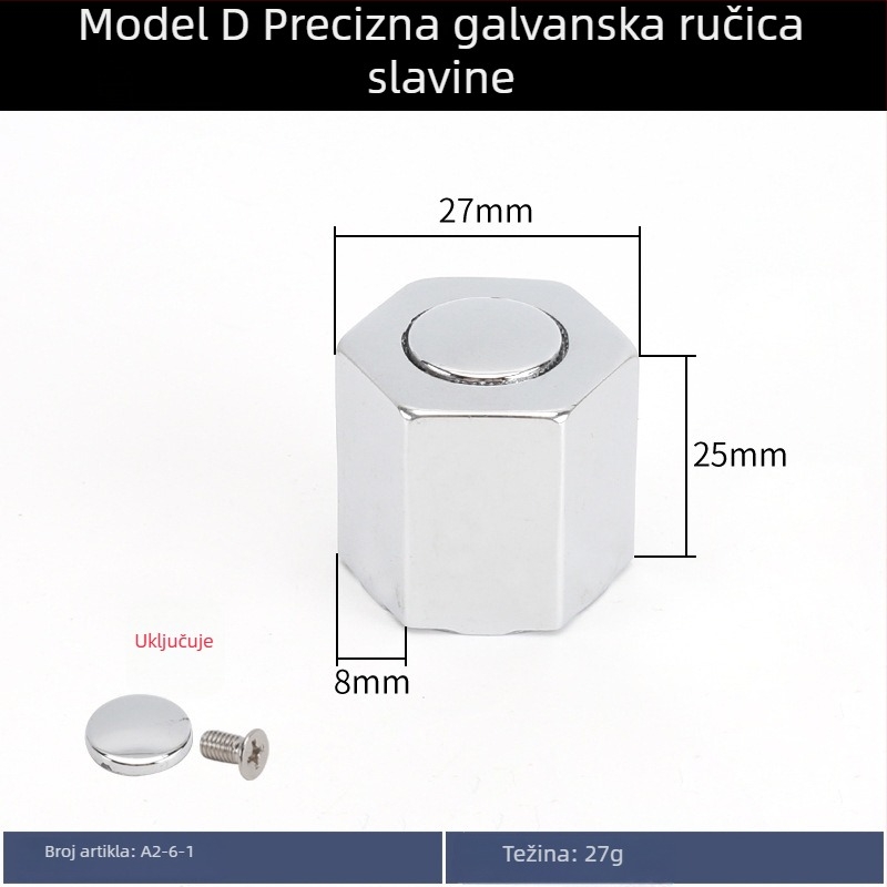 Ručka slavine s trokutnim ventilem, mali izlaz, hladna voda