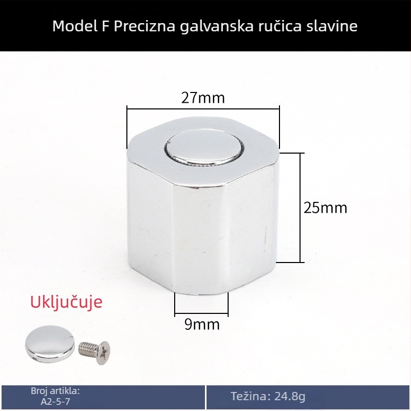 Ručka slavine s trokutnim ventilem, mali izlaz, hladna voda