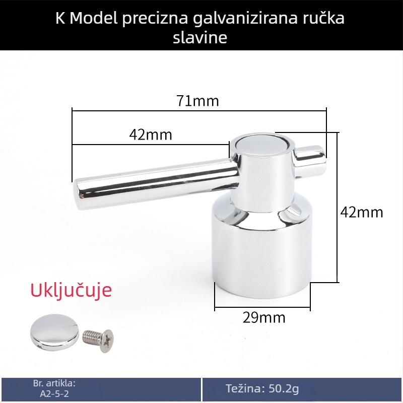 Ručka slavine s trokutnim ventilem, mali izlaz, hladna voda
