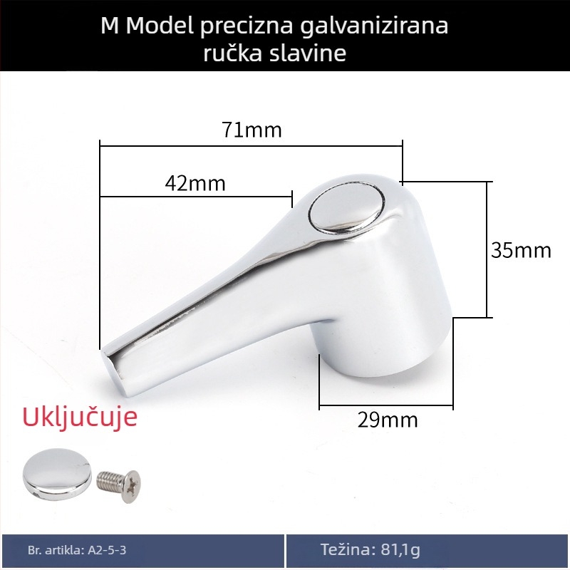 Ručka slavine s trokutnim ventilem, mali izlaz, hladna voda