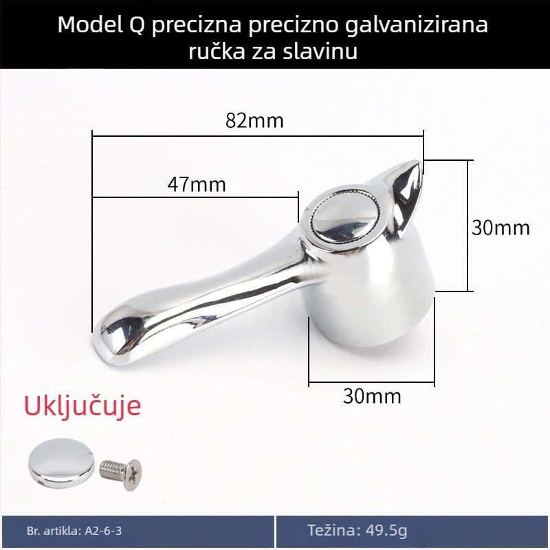 Ručka slavine s trokutnim ventilem, mali izlaz, hladna voda