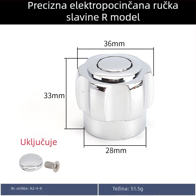 Ručka slavine s trokutnim ventilem, mali izlaz, hladna voda
