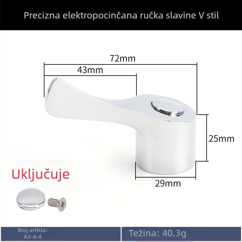 Ručka slavine s trokutnim ventilem, mali izlaz, hladna voda