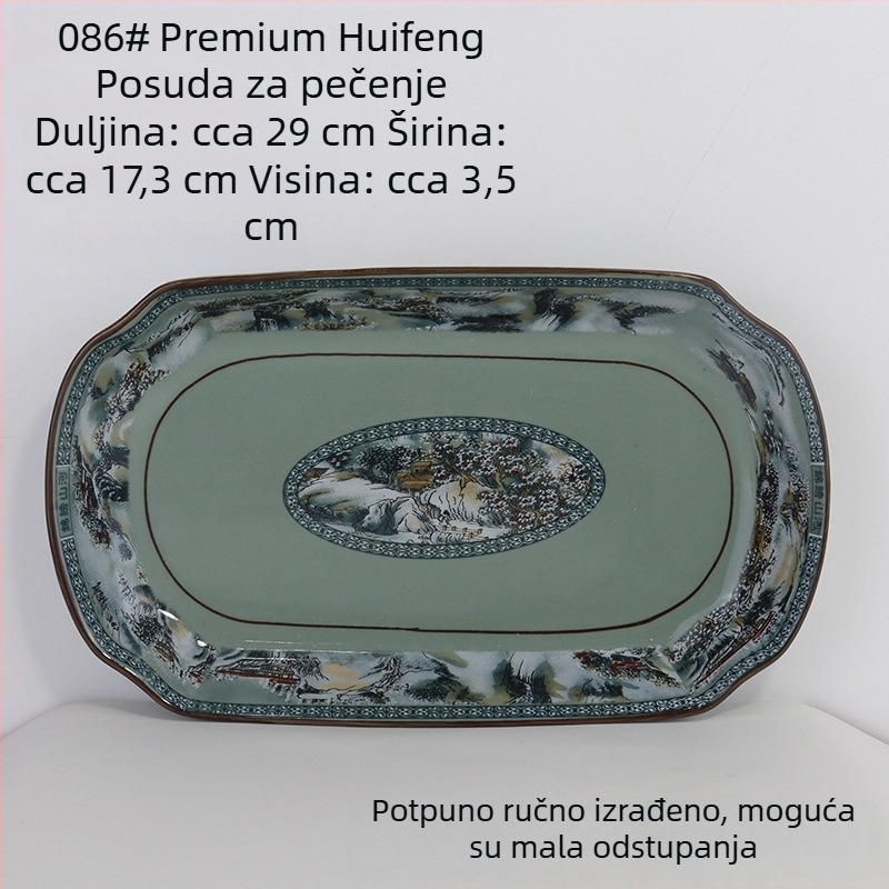 Porcelanski set zdjela za rižu s motivom planina i rijeka; uključuje zdjele za rižu, male i velike zdjele za juhu i zdjele za rezance, za kućnu upotrebu