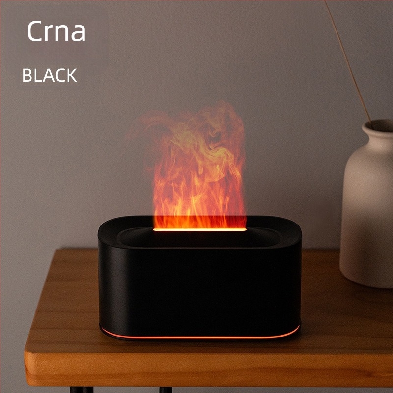 Humidifikator inspiriran plamenom, kompaktni stolni ovlaživač s simulacijom ugljenog plamena, šareni ambijentalni osvijetljenje, pametni difuzor aromaterapije