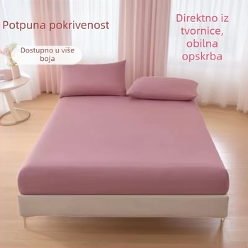 Jednobojni zaštitnik madraca s protukliznim slojem, potpuno pokrivač, pogodna za sve sezone, nježan na dodir i prozračan