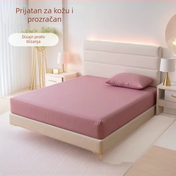 Jednobojni zaštitnik madraca s protukliznim slojem, potpuno pokrivač, pogodna za sve sezone, nježan na dodir i prozračan