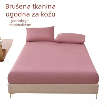 Jednobojni zaštitnik madraca s protukliznim slojem, potpuno pokrivač, pogodna za sve sezone, nježan na dodir i prozračan