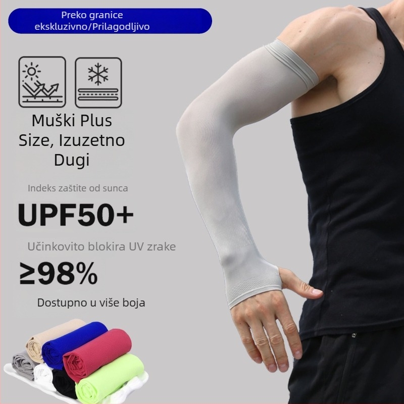 Proširene rukavice od ice silk s UV zaštitom, produžene dužine za ljetnu vožnju