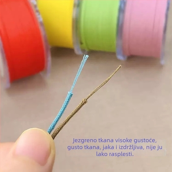 1,5 mm jezgra navijena poliester-pamučna nit za izradu nakita, otporna na trošenje, Bodhi perlice narukvica, DIY ručno pletenje