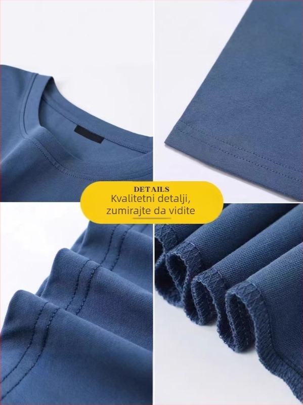 Muji-stil muška ljetna T-shirt s kratkim rukavima, bijela, okrugli izrez, casual