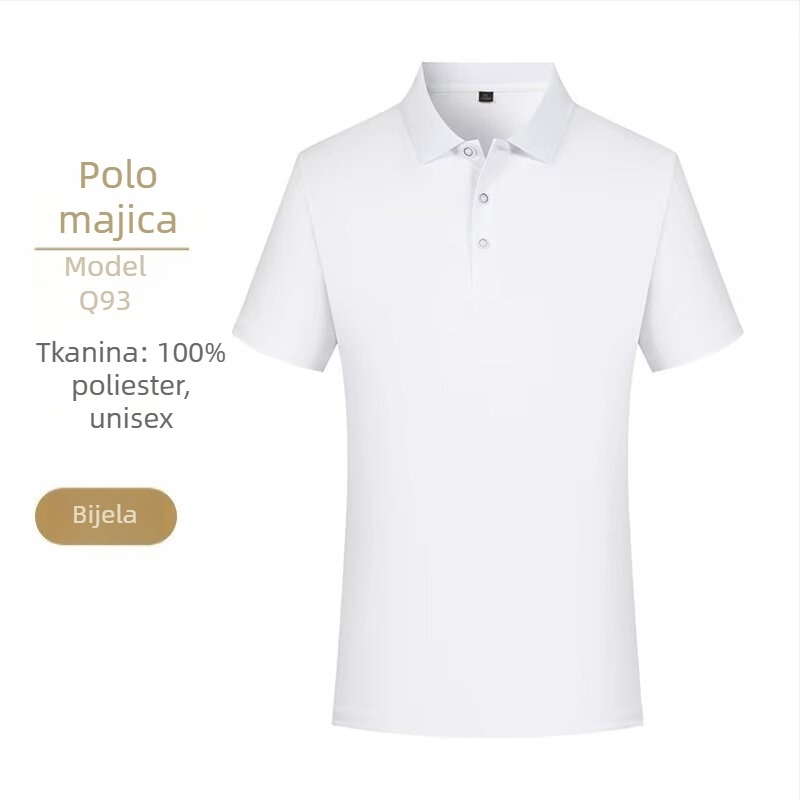 Muški polo s japanskim stilom i spuštenim ovratnikom, kratki rukav, ljeto, širok kroj, ležerno i svestrano.