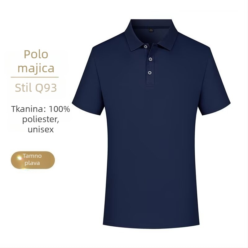 Muški polo s japanskim stilom i spuštenim ovratnikom, kratki rukav, ljeto, širok kroj, ležerno i svestrano.