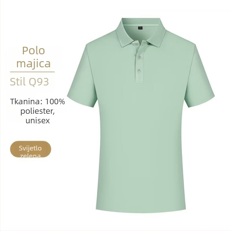 Muški polo s japanskim stilom i spuštenim ovratnikom, kratki rukav, ljeto, širok kroj, ležerno i svestrano.