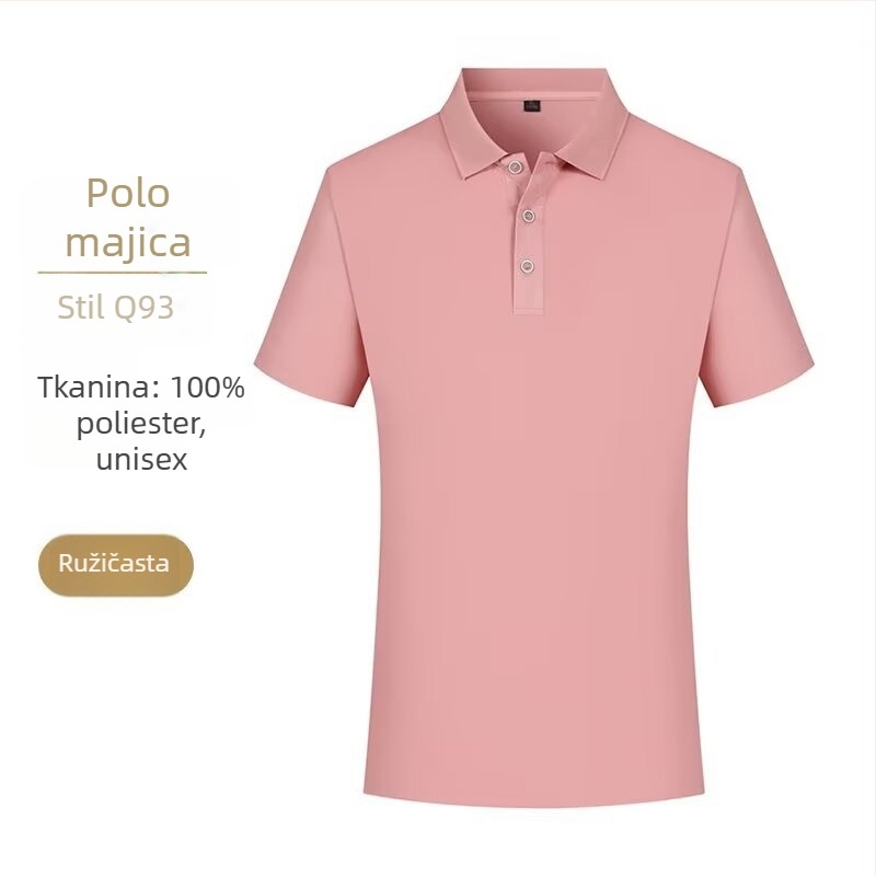 Muški polo s japanskim stilom i spuštenim ovratnikom, kratki rukav, ljeto, širok kroj, ležerno i svestrano.