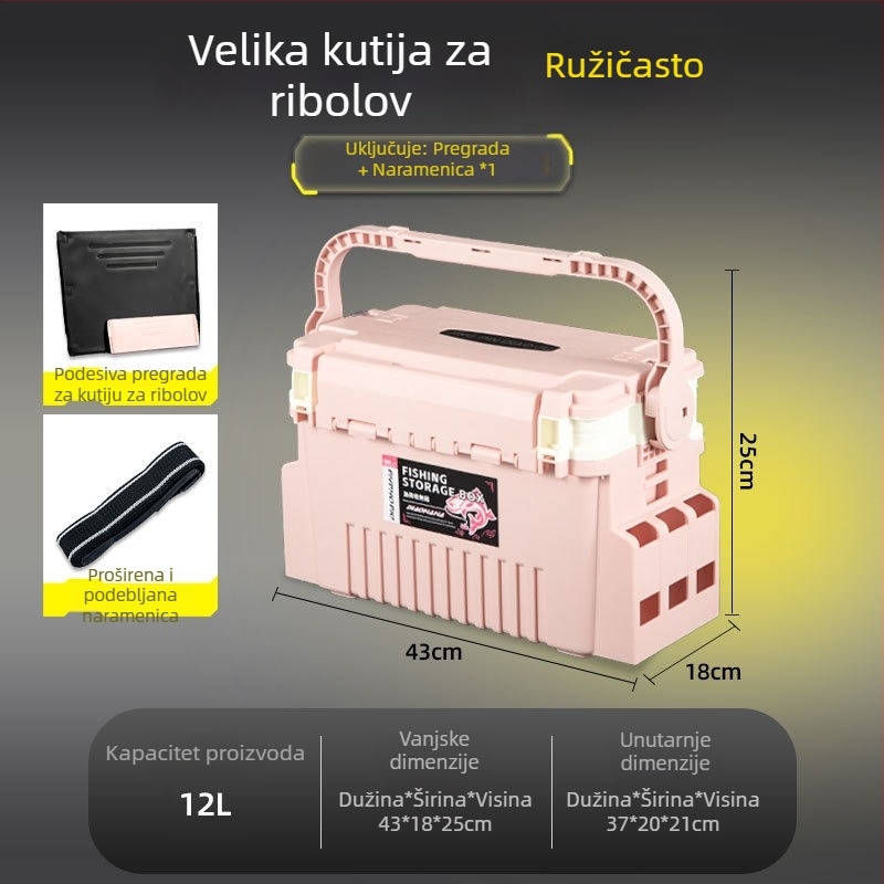 Višenamjenska kutija za varalicu v makaron bojama, prijenosna držač za štap za morski ribolov, može poslužiti i kao kutija za pohranu, držač štapa i držač za šalice.