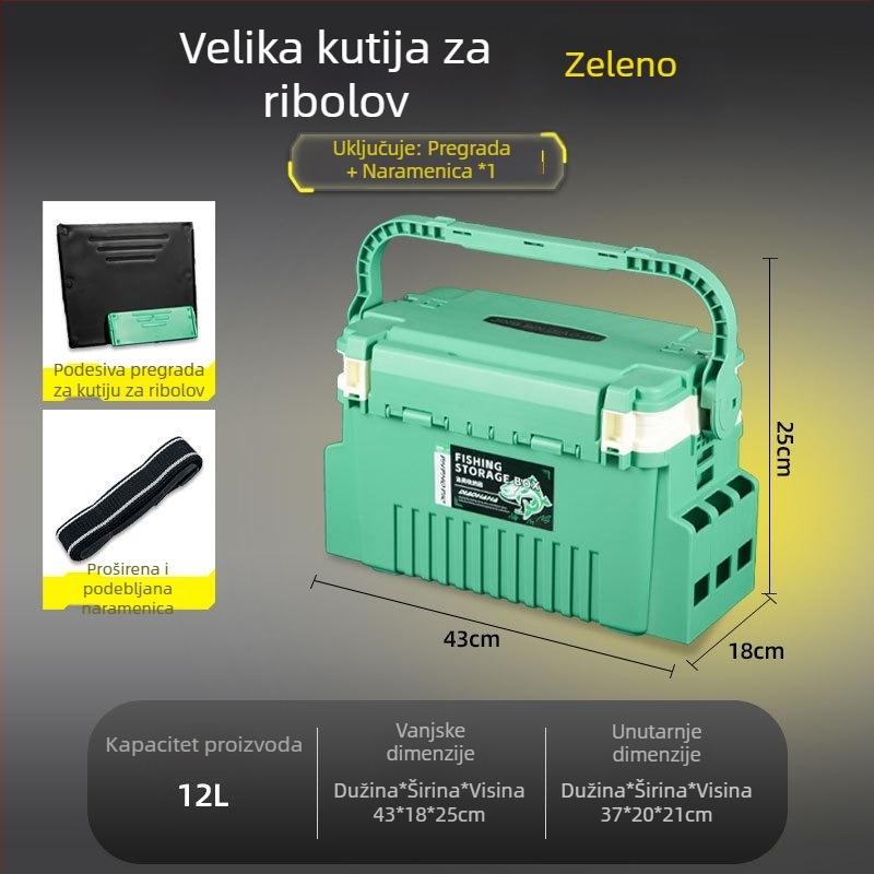 Višenamjenska kutija za varalicu v makaron bojama, prijenosna držač za štap za morski ribolov, može poslužiti i kao kutija za pohranu, držač štapa i držač za šalice.