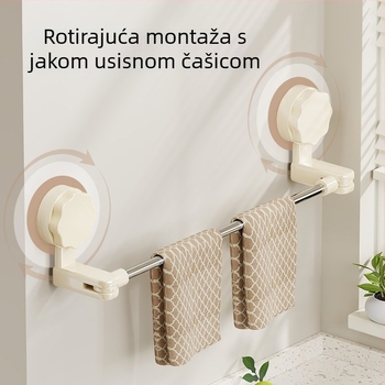 Okretni držač za krpe i ručnike sa usisnom čašom, kuhinja, bez bušenja, organizator sudopera
