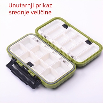 Plastična kutija za ribolovnu opremu, odjeljci za varalice i dijelove