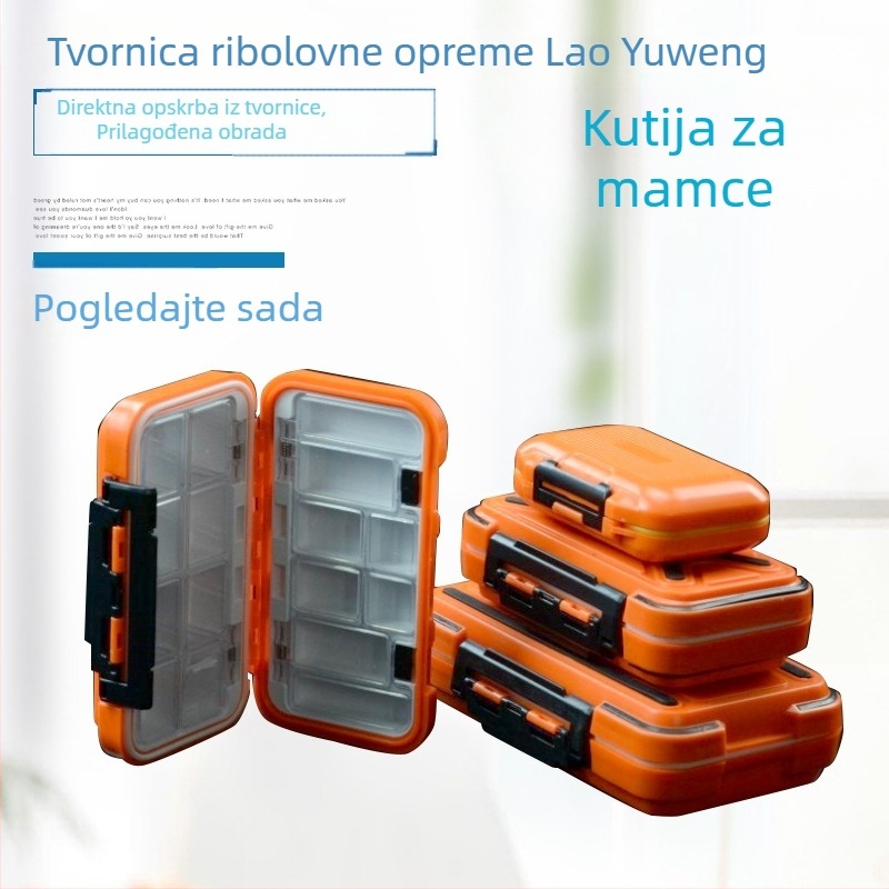 Plastična kutija za ribolovnu opremu, odjeljci za varalice i dijelove